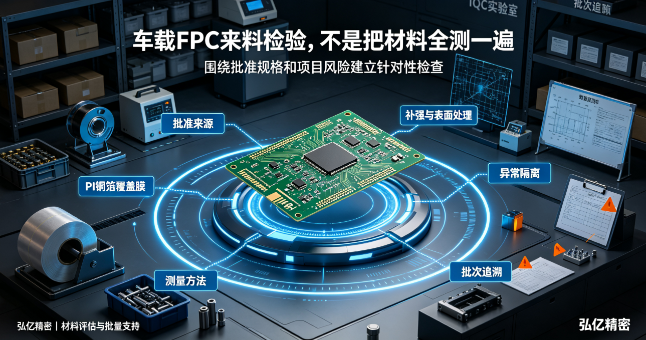 車載柔性電路板廠家如何做來料檢驗?材料批次與關鍵效能要查什麼
