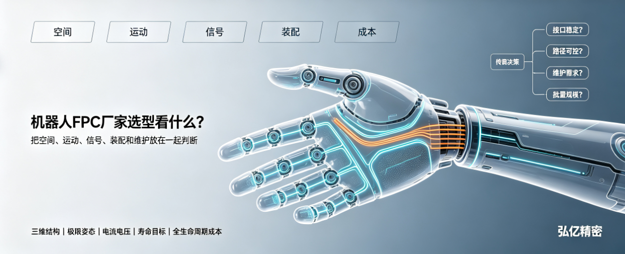 机器人FPC厂家解析:FPC与传统线束该怎么选?5个判断维度