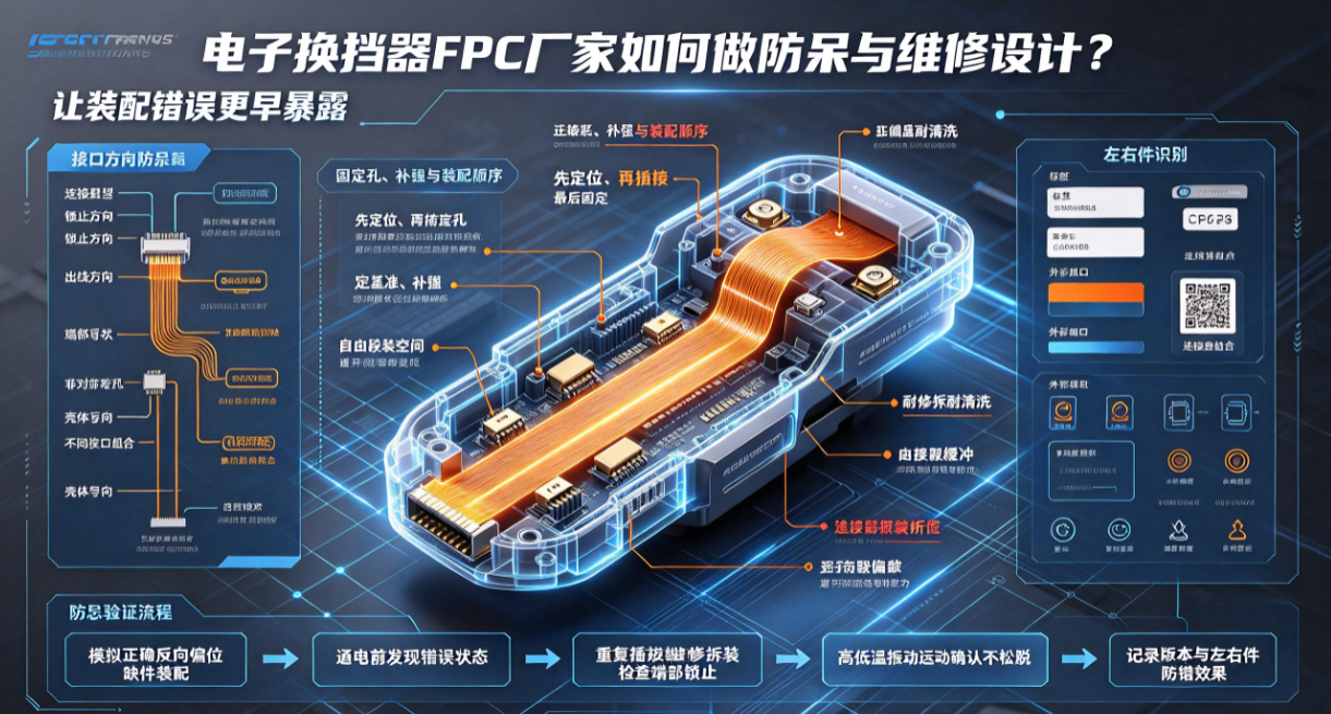 電子換擋器FPC廠家如何做防呆與維修設計?讓裝配錯誤更早暴露