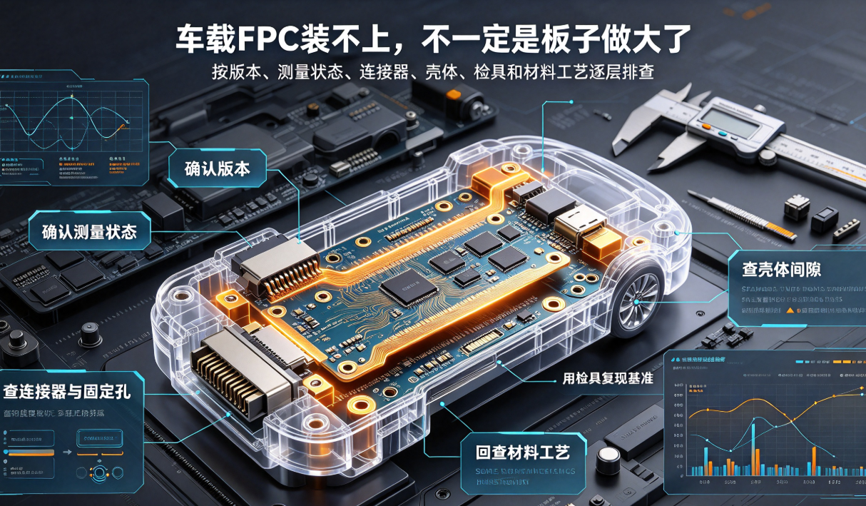 車載FPC裝不上,不一定是板子做大了:現場尺寸排查順序