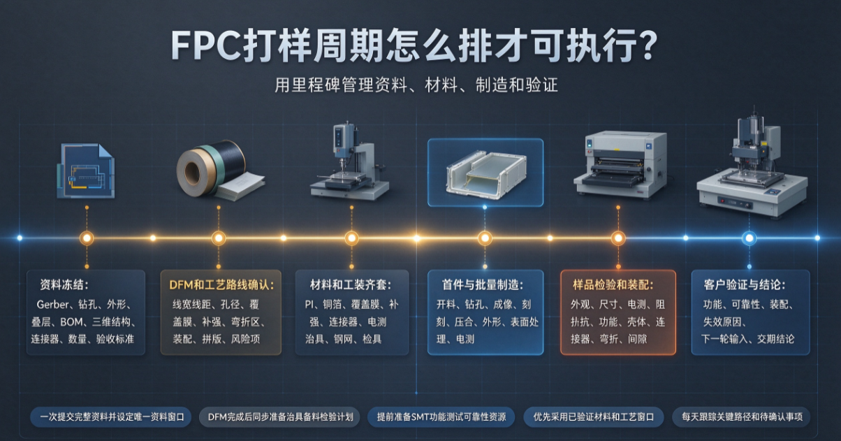 FPC打样周期怎么排才可执行?用里程碑管理资料、材料、制造和验证