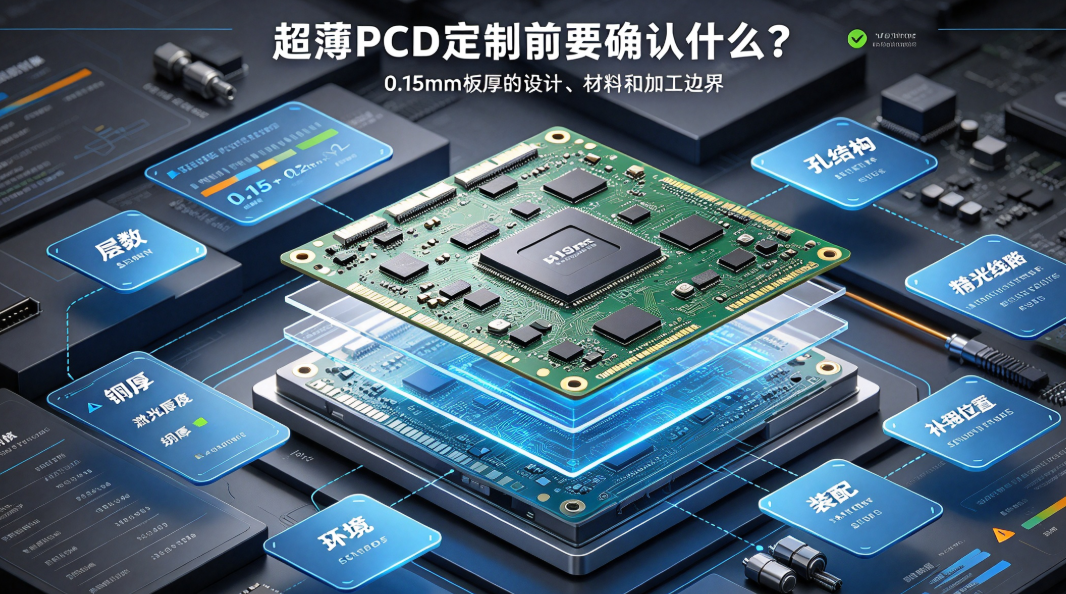 超薄PCBのカスタム製造前に確認すべきポイント:0.15mm板厚における設計・材料・加工の制約条件