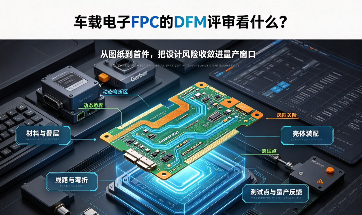 车载电子FPC的DFM评审看什么?从图纸到首件的风险清单